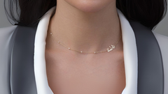 تصميم قلادة اسم جانبية