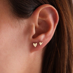 Heart-Shaped Gold Earrings